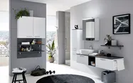 Nobilia Single Retailer elements bathroom design 01 Compusoft Concrete Slate grey right-hand orientation 0