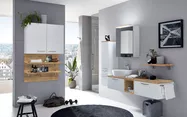 Nobilia Single Retailer elements bathroom design 01 Compusoft Oak Sierra right-hand orientation 0