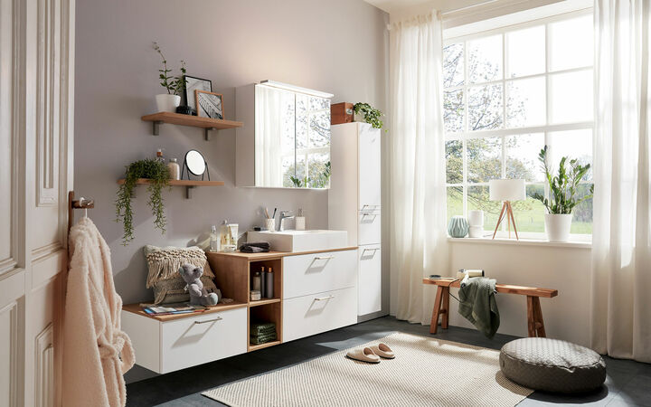 Nobilia Single Retailer elements bathroom design 03 CanvasLogic Oak Sierra right-hand orientation 1